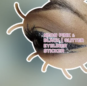 Black glitter eyeliner