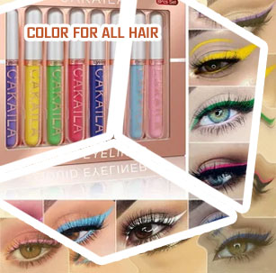 Colored liquid eyeliner set