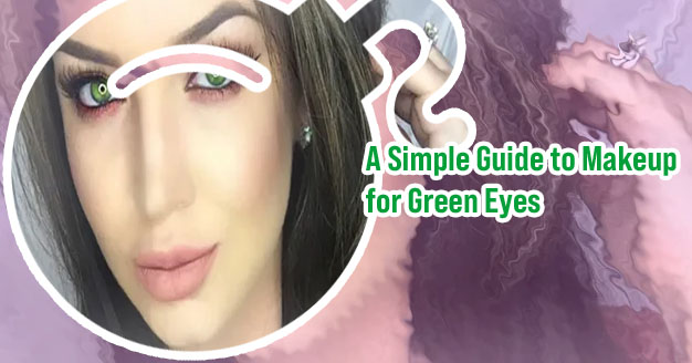 Green eyeliner on hazel eyes