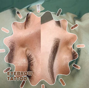 Hair stroke eyebrow tattoo near me