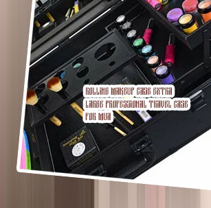 Makeup case with makeup