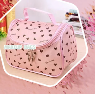 Pink make up bag