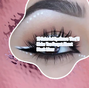 White eyeliner and black eyeliner